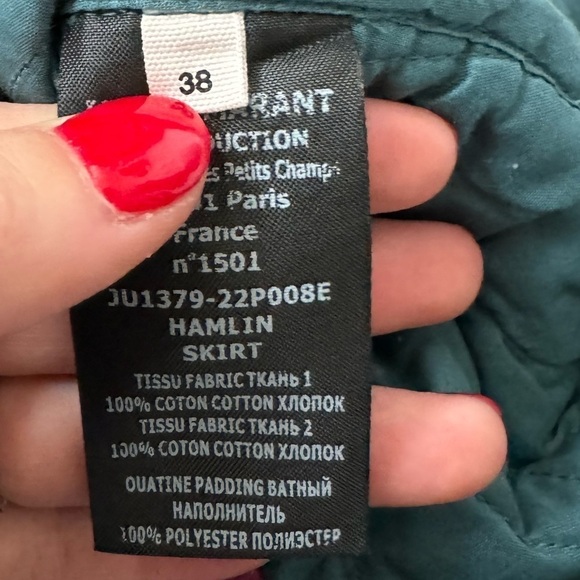 Isabel Marant Etoile- Hamlin Multicolored Patchwork Quilted Zipper Mini Skirt - Picture 6 of 11